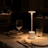 Decorus Designs Ambient Desk Lamp in white, bedside table styling with warm glow