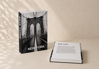 London Oxford Street decorative book styled in luxury minimalist living room